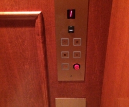 Interior elevator control panel
