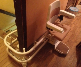 Curved stairlift view 2