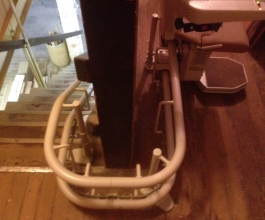 Curved stairlift view 3
