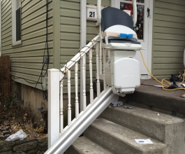 Outdoor chairlift in Bloomington, IN